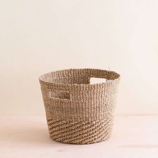 Tan + Natural Tapered Basket