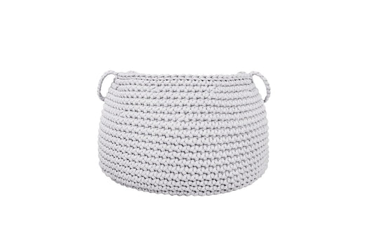 Crochet Basket, Size L | LIGHT GREY