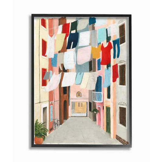 16" x 20" "Colorful Laundry Day" Ready To Hang Framed Wall Art