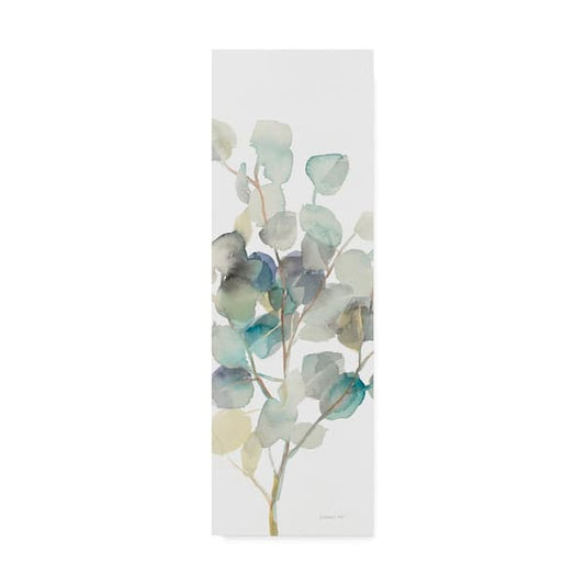 24" x 8" Printed Canvas Wall Art, "Eucalyptus III White Crop"