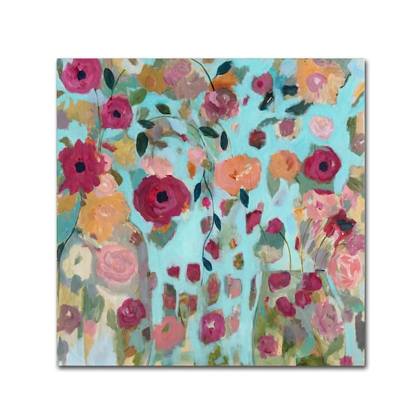 14" x 14" Wall Art Canvas Gypsy Soul Flower Solid Wood Frame