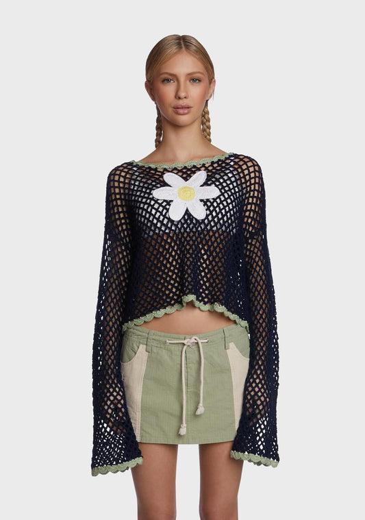 Stealing Sunshine Crochet Sweater