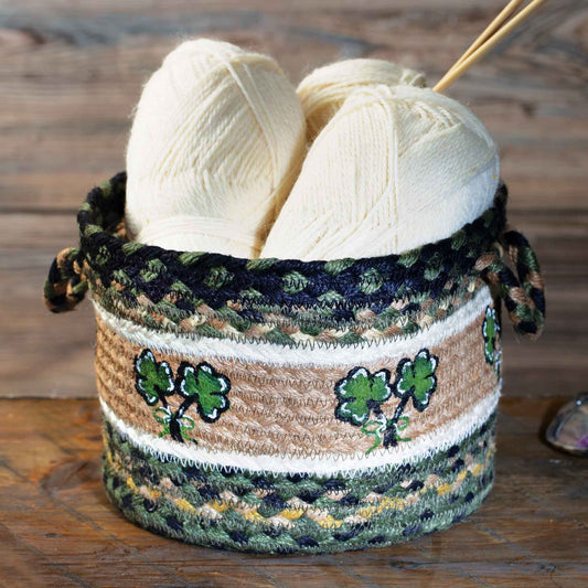 Small Shamrock Jute Utility Basket