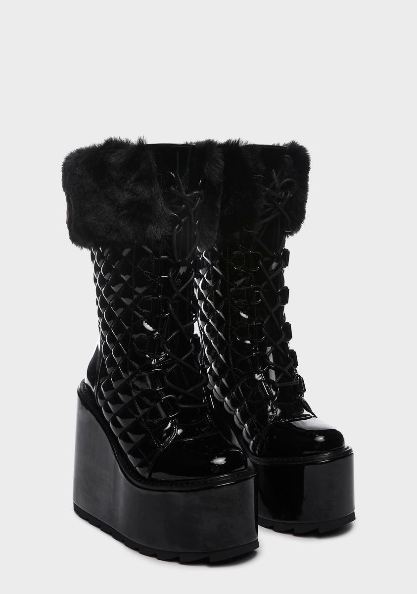 Dune Fur Platform Boots