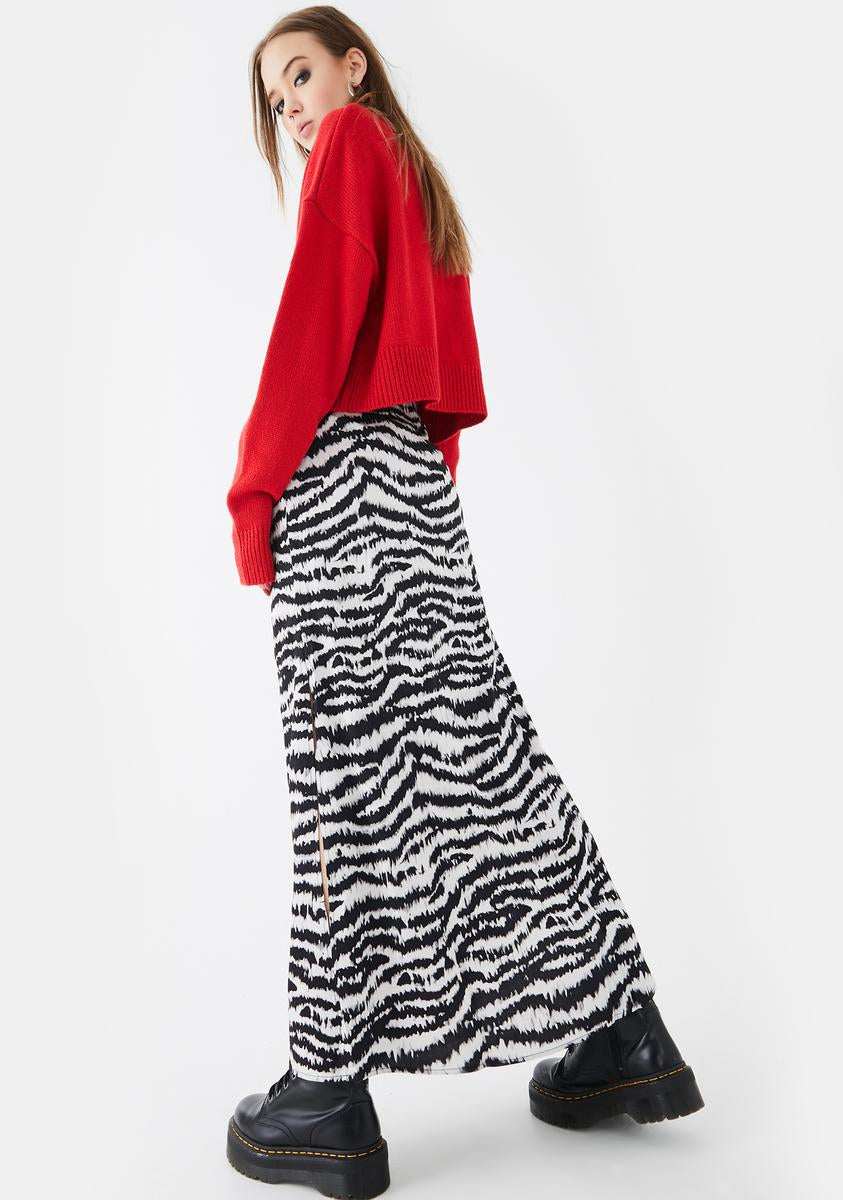 Tinxi Tiger Stripe Maxi Skirt