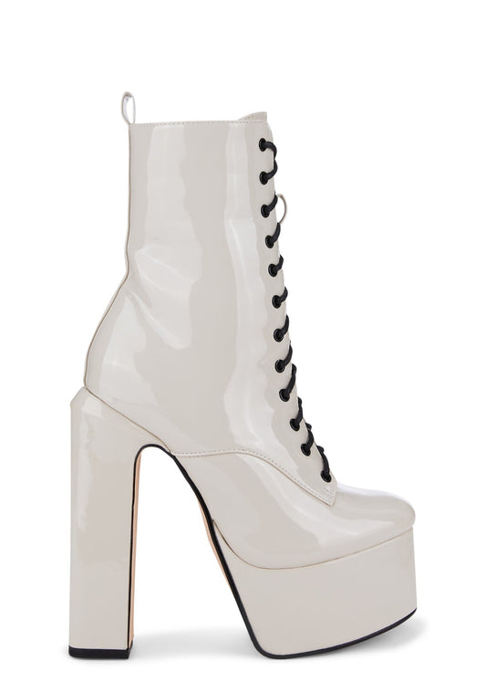 Bone Hedy Lace Up Boots