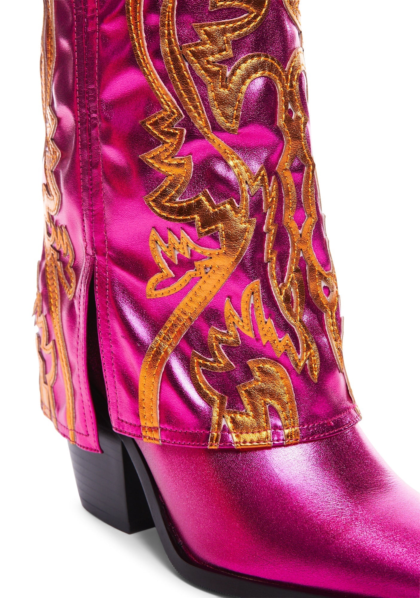 Esperanza Cowboy Boots-Metallic Pink