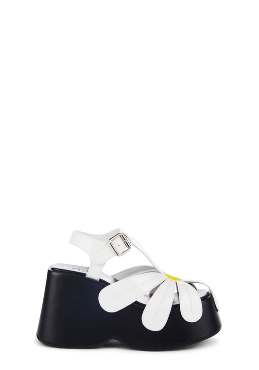 Forever Frolicking Platform Sandals - White