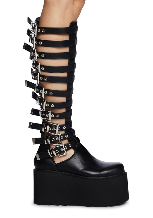 Confinements Strappy Platform Boots