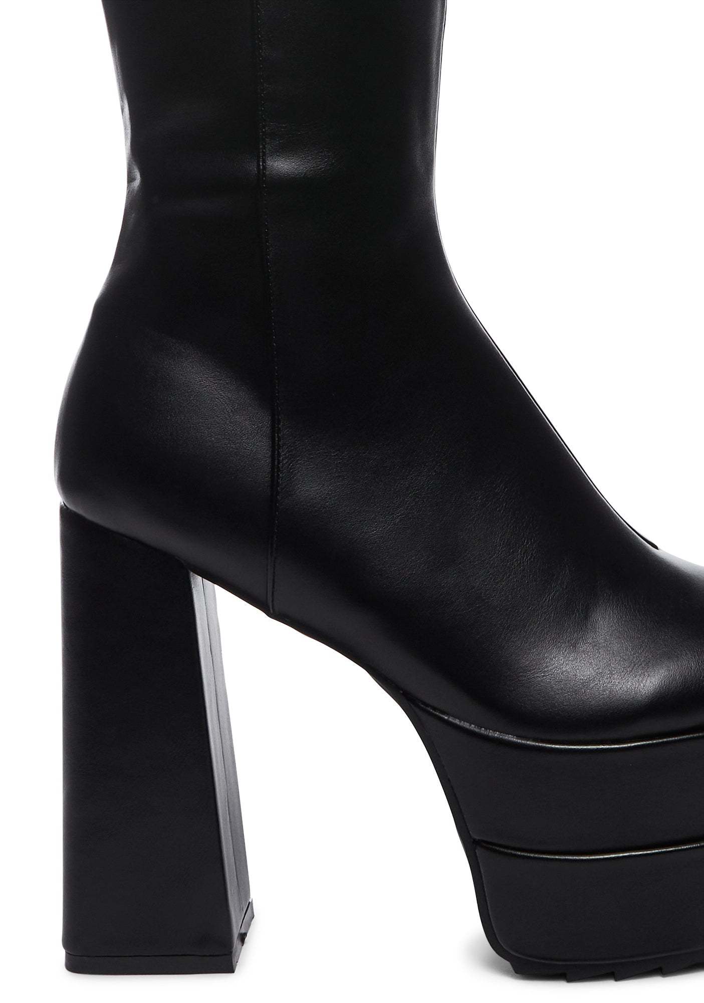 Wide Fit Homewrecker Platform Calf Boots