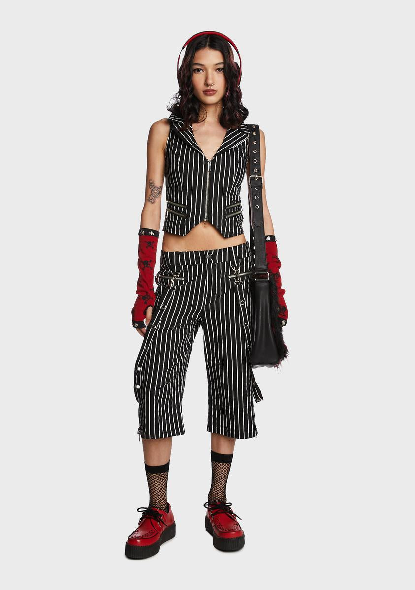 Deadly Souls Pinstripe Shorts