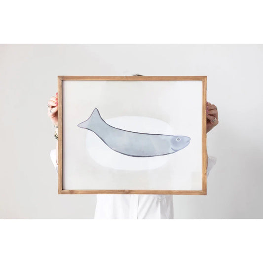 Framed Wood Fish Wall Art