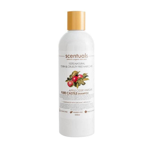 Scentuals 100% Natural Apple Cider Vinegar Pure Castile Shampoo 500mL