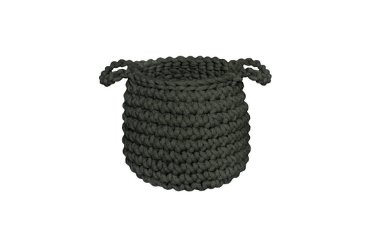 Crochet Basket, Small | OLIVE GREEN