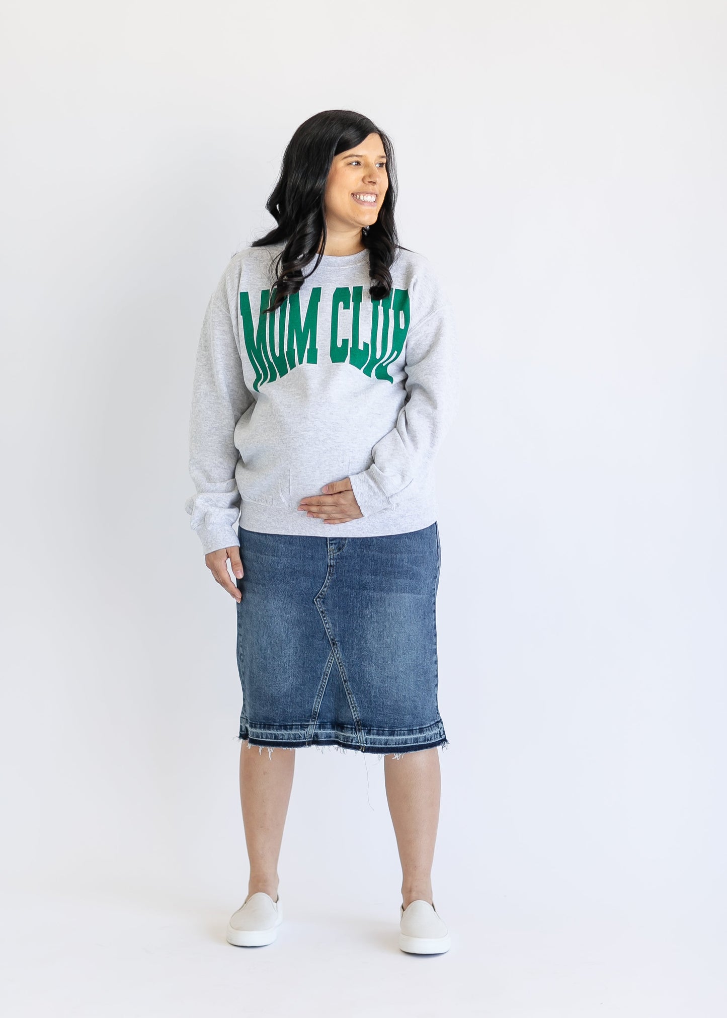 Sophie Maternity Denim Midi Skirt