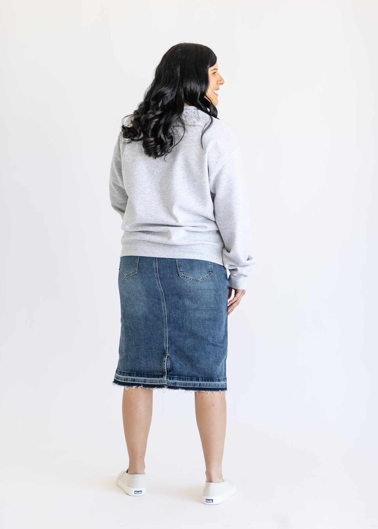 Sophie Maternity Denim Midi Skirt