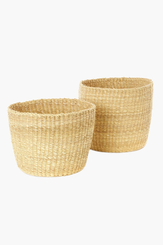 All Natural Elephant Grass Nesting Basket Set