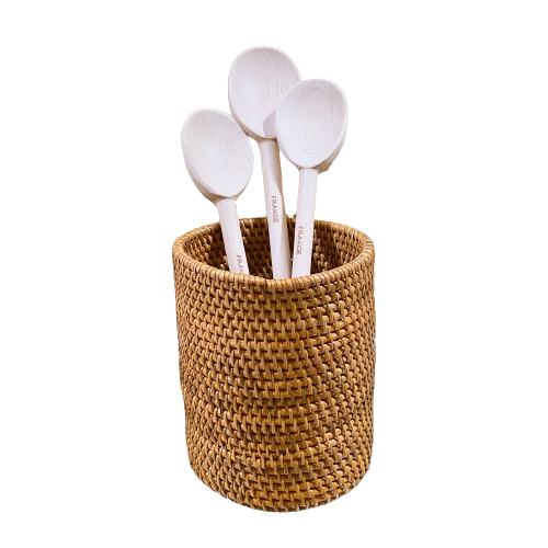 Sedona Round Rattan Utensil/Wine Basket