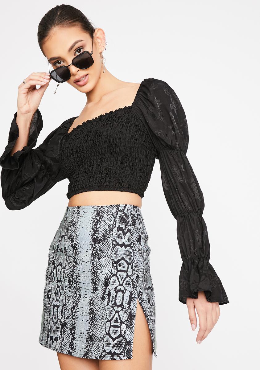 Snake Pelmet Mini Skirt