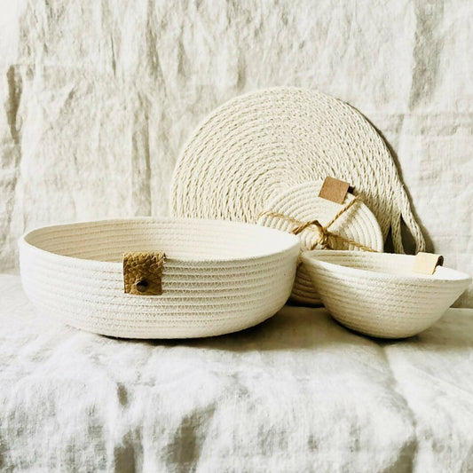 Warm White Home Decor Gift Set