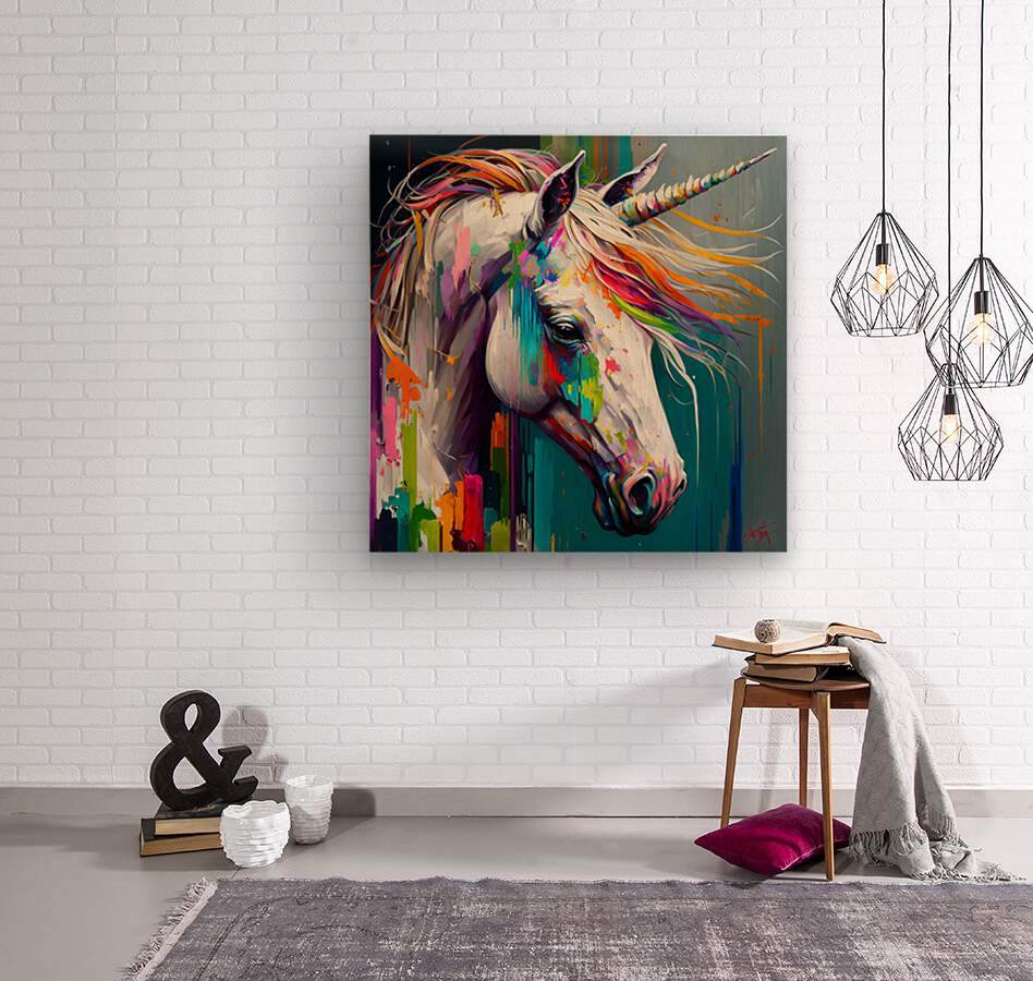 Unicorn Colored palette knife oil painting Abstract by Goldfishwallart - Premium artwork from Concordia Style Boutique - Just $71! Shop now at Concordia Style Boutique