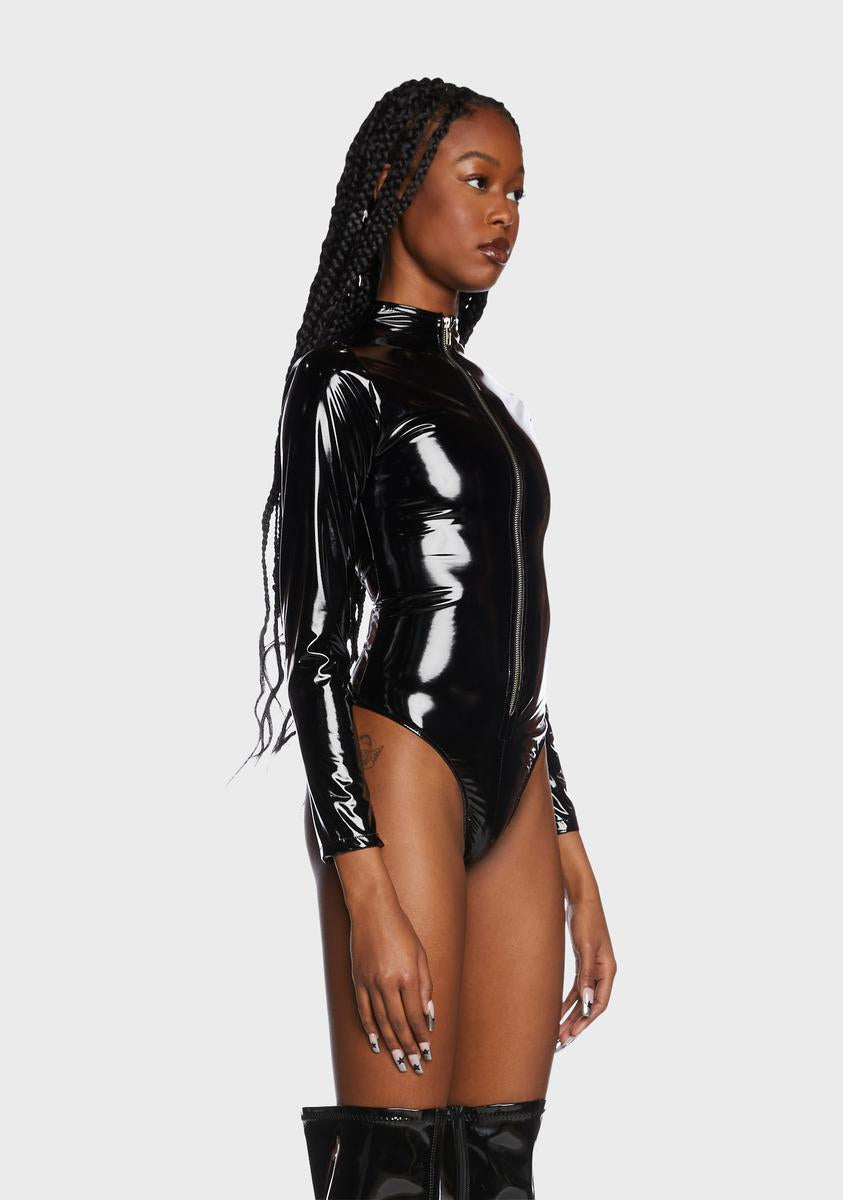 Zipper Long Sleeve Bodysuit