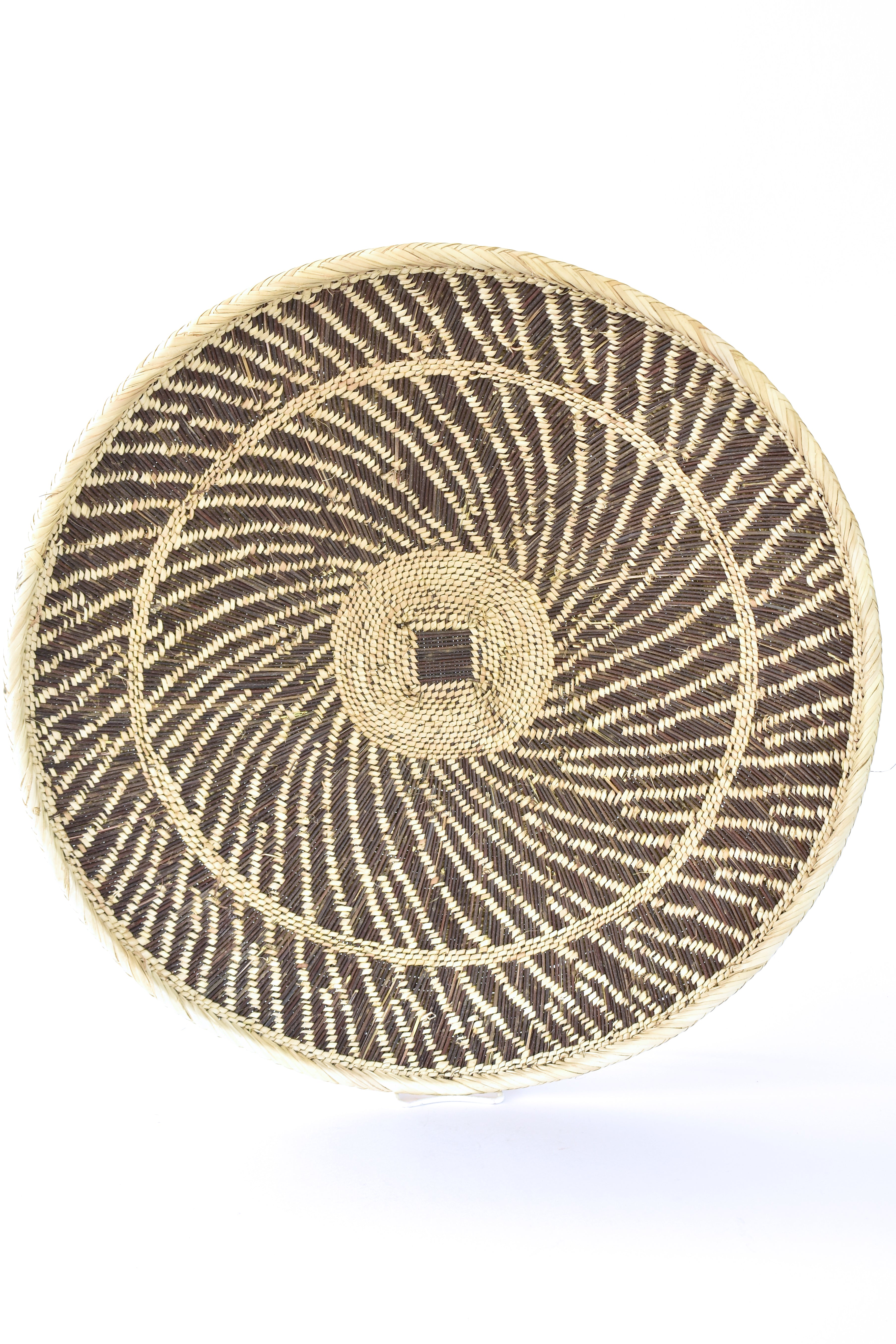Plateau Basket With Sun Pattern